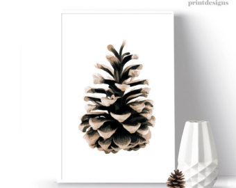 340x270 Modern Christmas Printable Gold And Black Reindeer And Tree