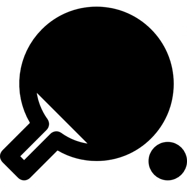626x626 Table Tennis Racket And Ping Pong Ball Icons Free Download