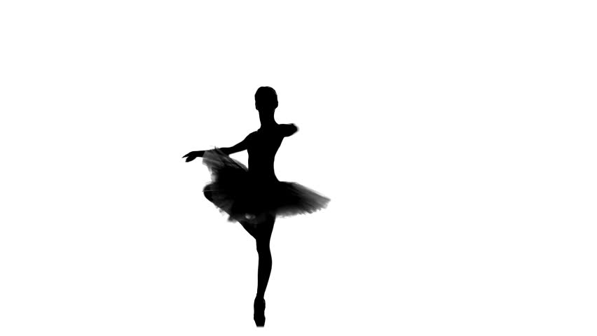 852x480 Portrait Of The Ballerina In Ballet Pose On A White Background