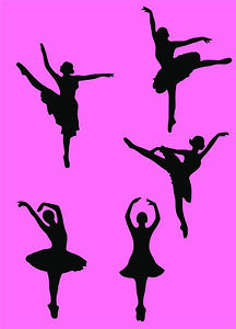 216x300 Ballerina Silhouette Design Wall Artsticker Home Decal In 3