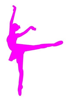 228x330 Ballet Dancer Silhouette 3 Decal Sticker