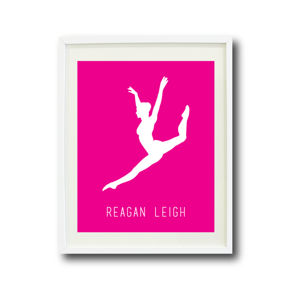 600x600 Dancer Silhouette Art Print With Name