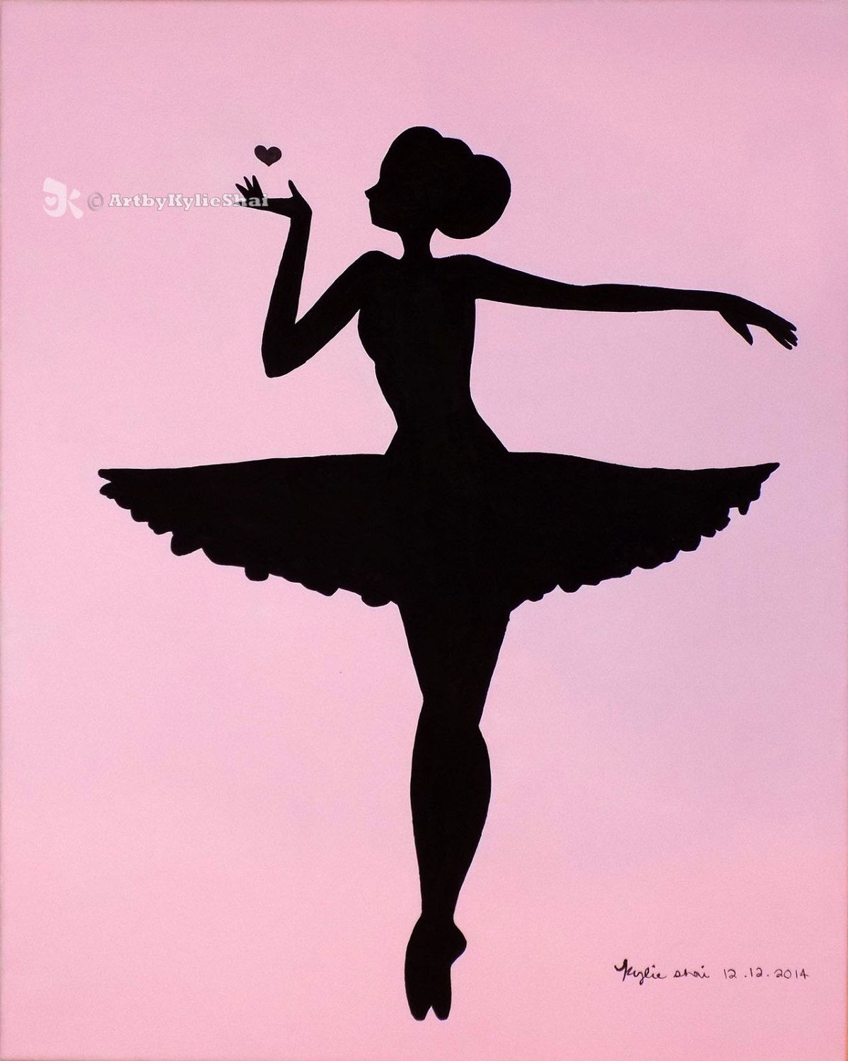 1199x1500 Printable (Ballerina Silhouette Pink) By Artbykylieshai On Etsy
