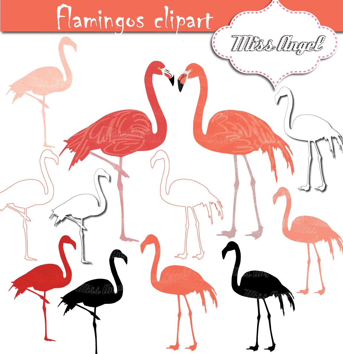 1161x1200 Flamingo Clip Art. Flamingos Silhouette Clipart. Pink