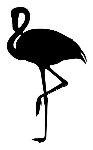 296x480 Flamingo Silhouette 2 Decal Sticker