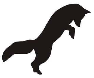 320x263 Fox Silhouette V3 Decal Sticker