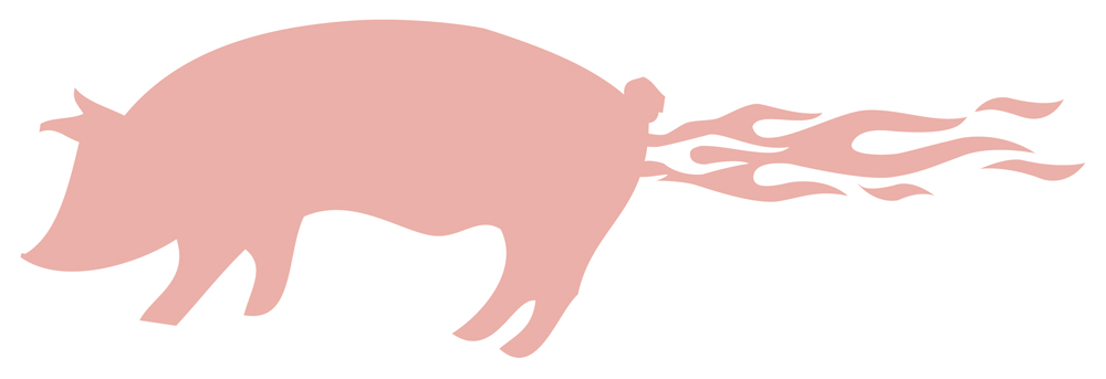 Pink Pig Silhouette