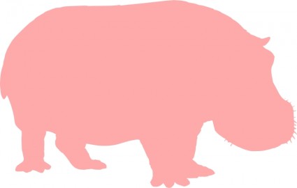 425x270 Hippo Silhouette Free Vector 4vector