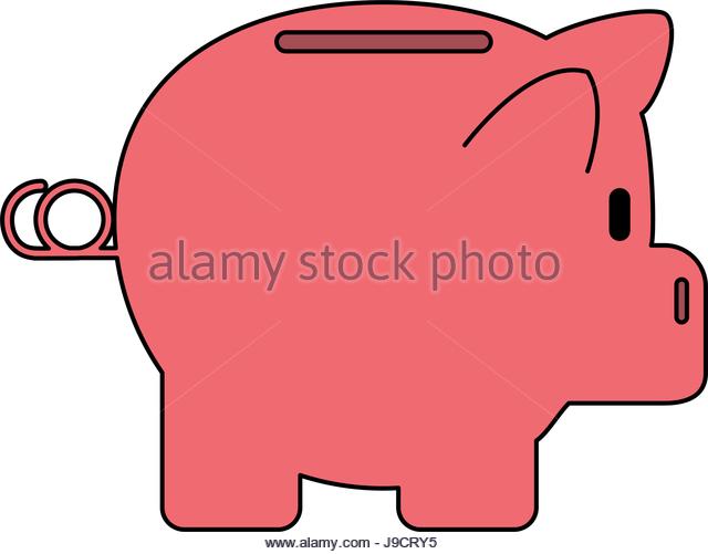 640x501 Cartoon Illustration Color Pink Pig Stock Photos Amp Cartoon