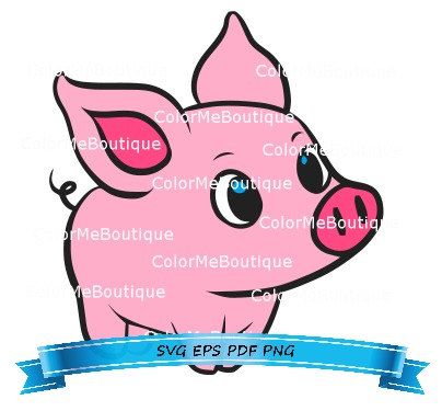 404x375 Cute Pig Clipart Pigs Svg File, Clip Art And Scale