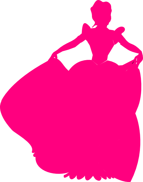 468x596 Pink Princess Silhouette Clip Art
