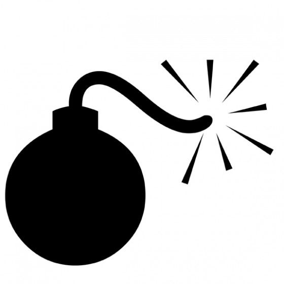 560x560 Pipe Bomb Silhouette Clipart