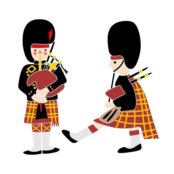 600x600 Piper Scottish Cuttable Designs Cut File. Vector, Clipart, Digital