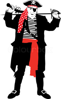 199x320 Silhouette Of An Evil Pirate Captain Arms In Black Dress