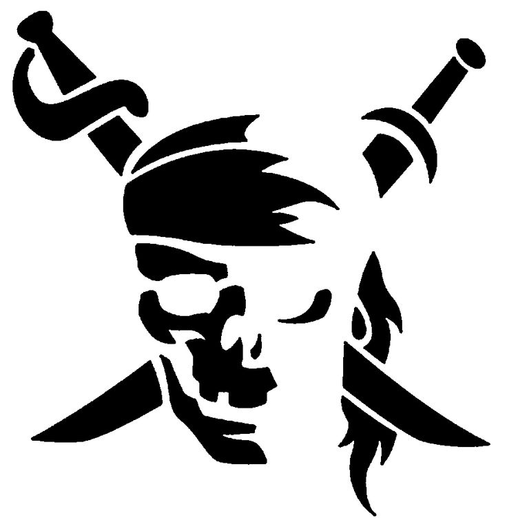 736x758 Pirate Head Silhouette