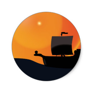 307x307 Pirate Ship Silhouette Stickers Zazzle