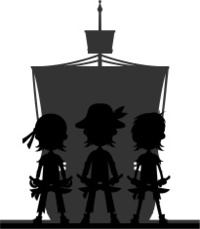 200x229 Pirate Ship Vector Stock Vector