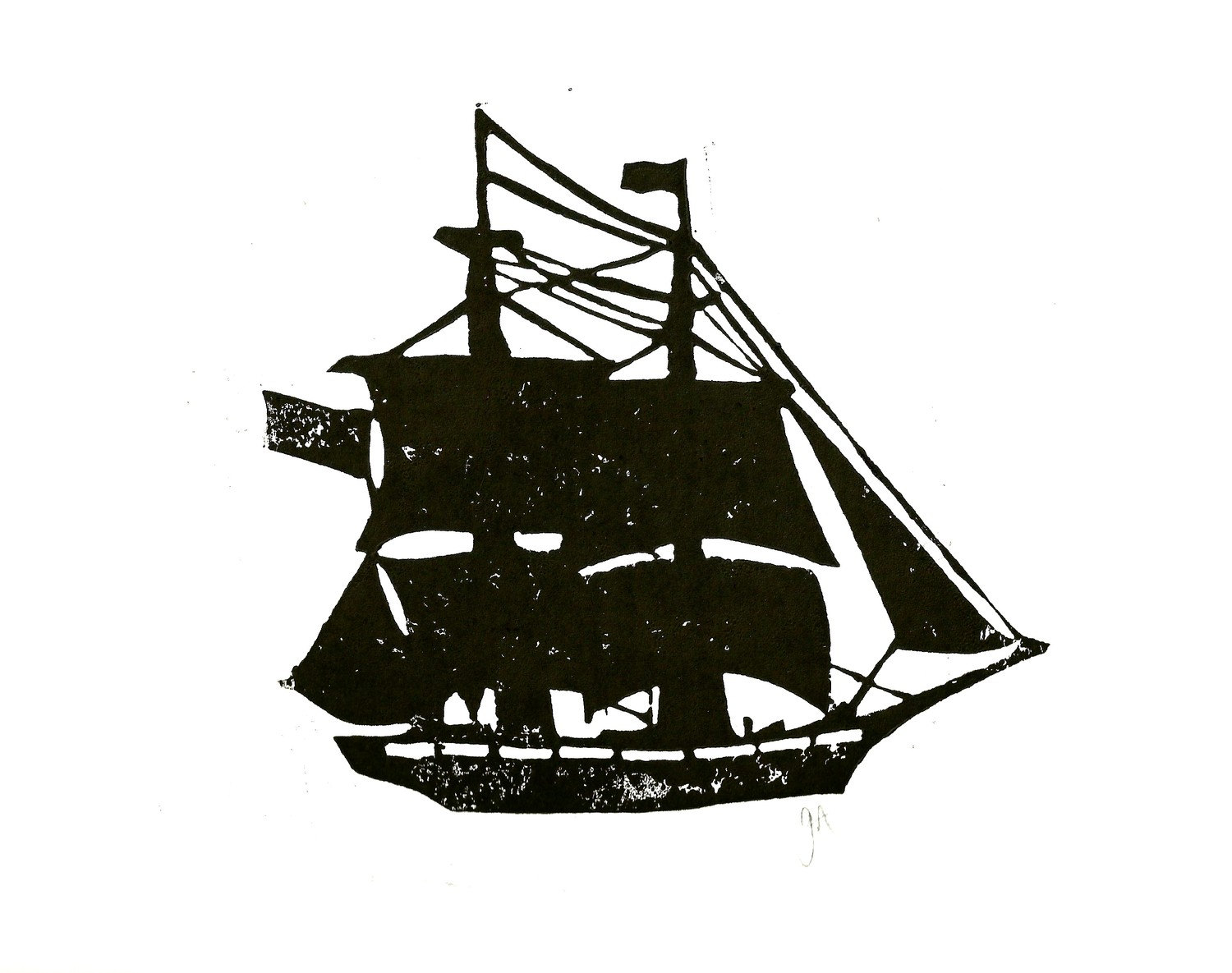 Pirate Ship Silhouette at GetDrawings | Free download Simple Ship Silhouette