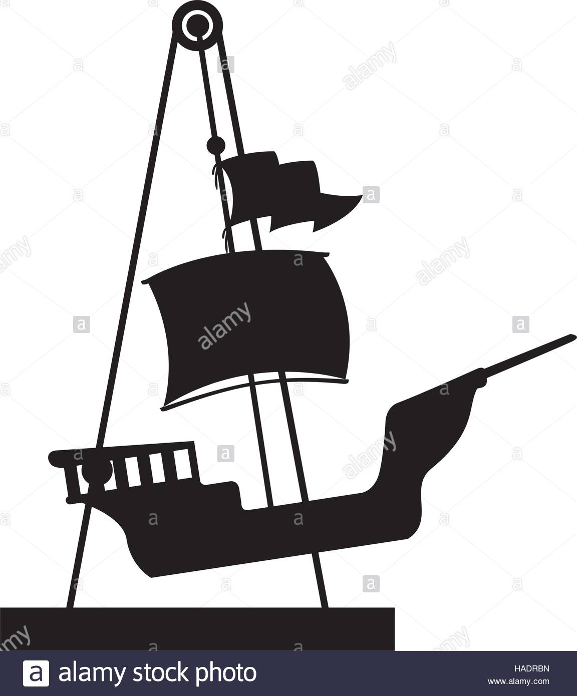 1152x1390 Silhouette Amusement Park Pirate Ship Line Icon Vector