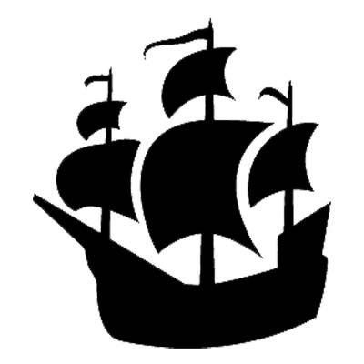 400x400 Pirate Ship Silhouette Tattoo Sunglassesray