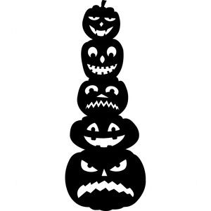 300x300 Silhouette Design Store Jack O' Lantern Totem Halloween