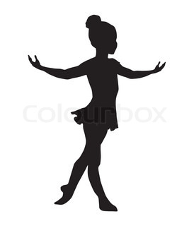 274x320 Colorful Dancer Pirouette Fourth Position Vector Illustration