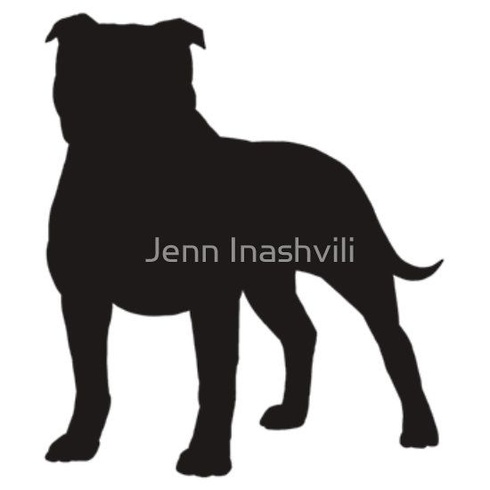 550x550 American Pitbull Silhouette Terrier Gifts Clipart