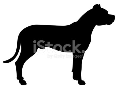 397x300 Dogo Argentino Dog Silhouette Stock Vectors