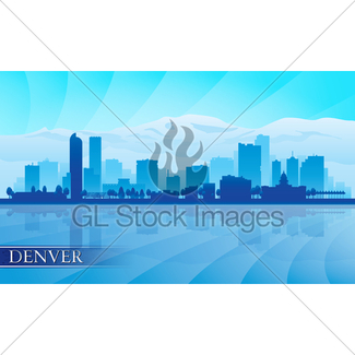 325x325 Denver City Skyline Silhouette Background Gl Stock Images