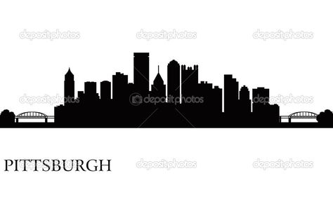 474x284 Pittsburgh, Pennsylvania Skyline. Detailed Vector Silhouette