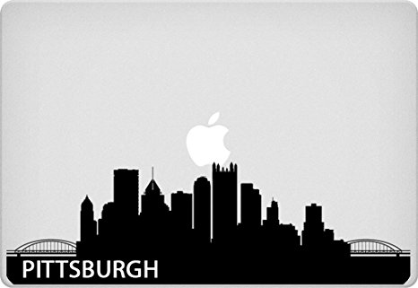 466x321 Pittsburgh Skyline Macbook Sticker Pennsylvania