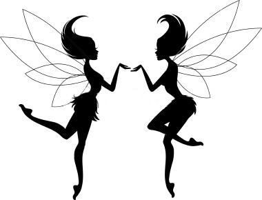 380x290 Flying Angel Silhouette Clipart