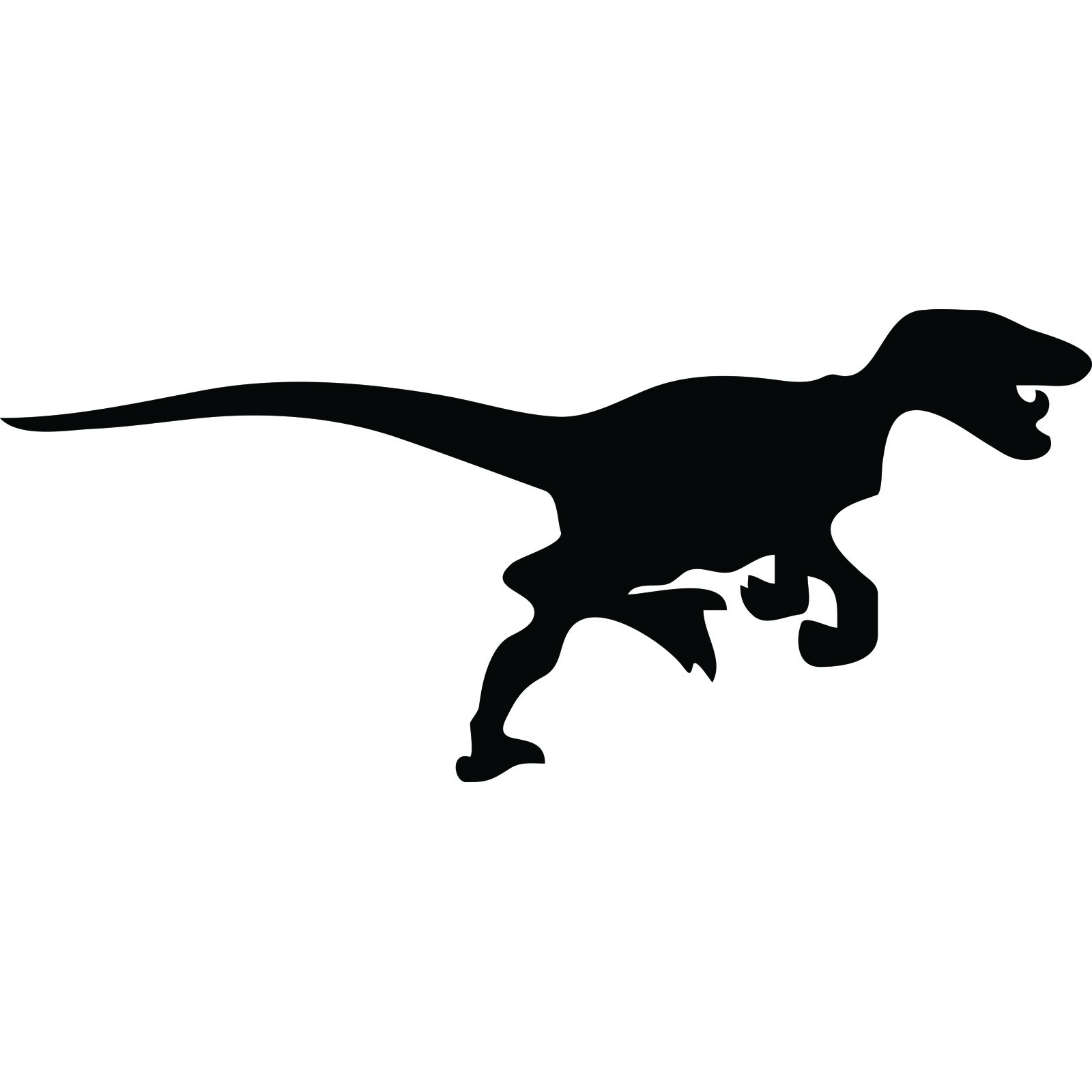 1600x1600 Velociraptor Dinosaur Silhouette Wall Sticker