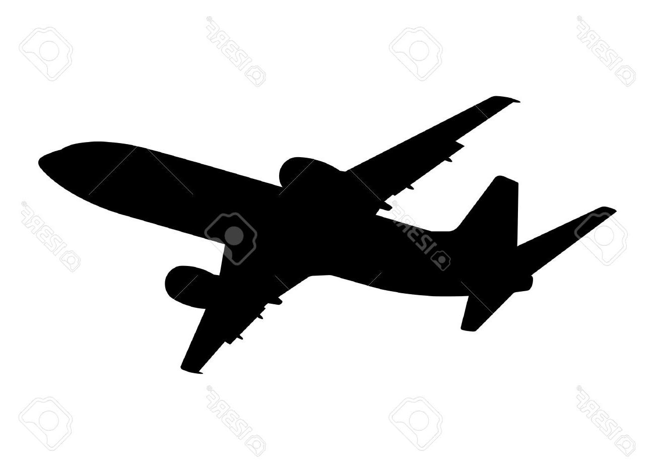 1300x933 Top 10 Plane Silhouette On White Background Vector Illustration