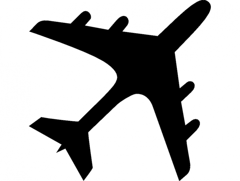 800x606 Airplane Silhouette Dxf File Free Download