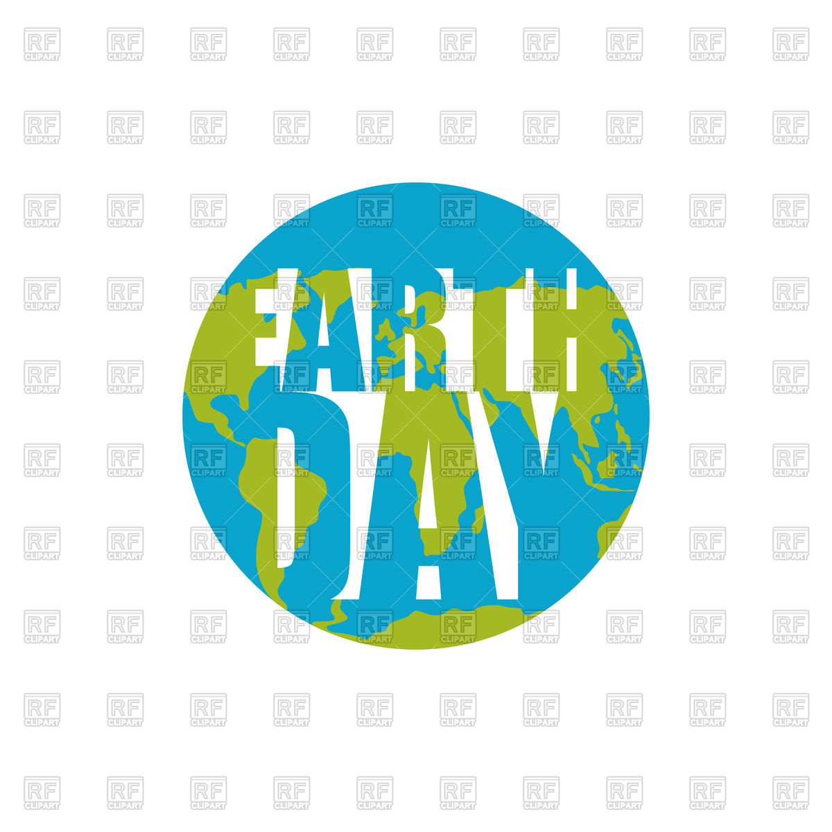 1200x1200 Earth Day. Planet And Silhouette Of Letters. Royalty Free Vector