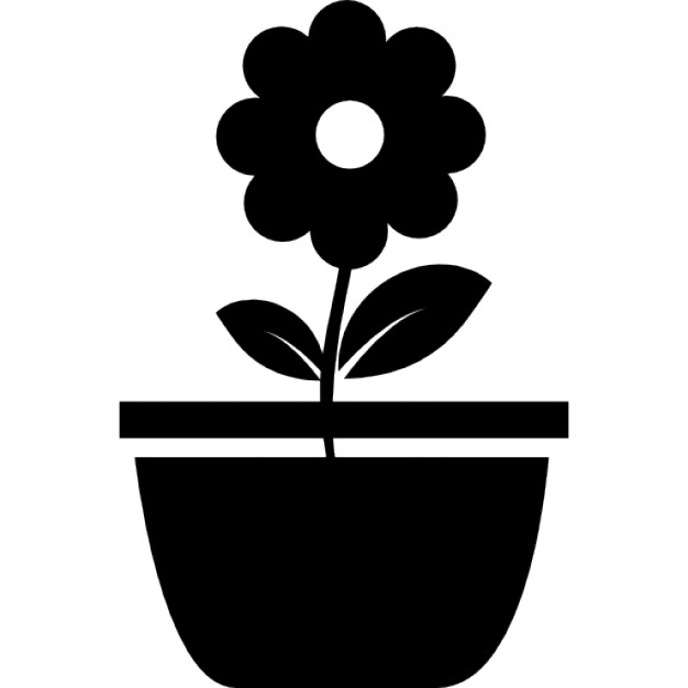 Plant Pot Silhouette at GetDrawings | Free download