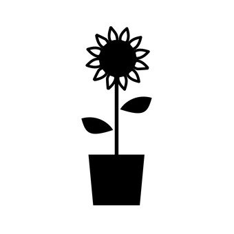 340x340 Free Silhouettes Flower, Sunflower, Up