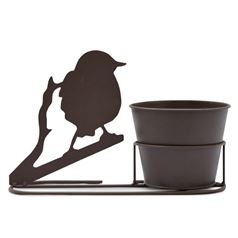 238x238 Attractive Songbird Silhouette Plant Pot