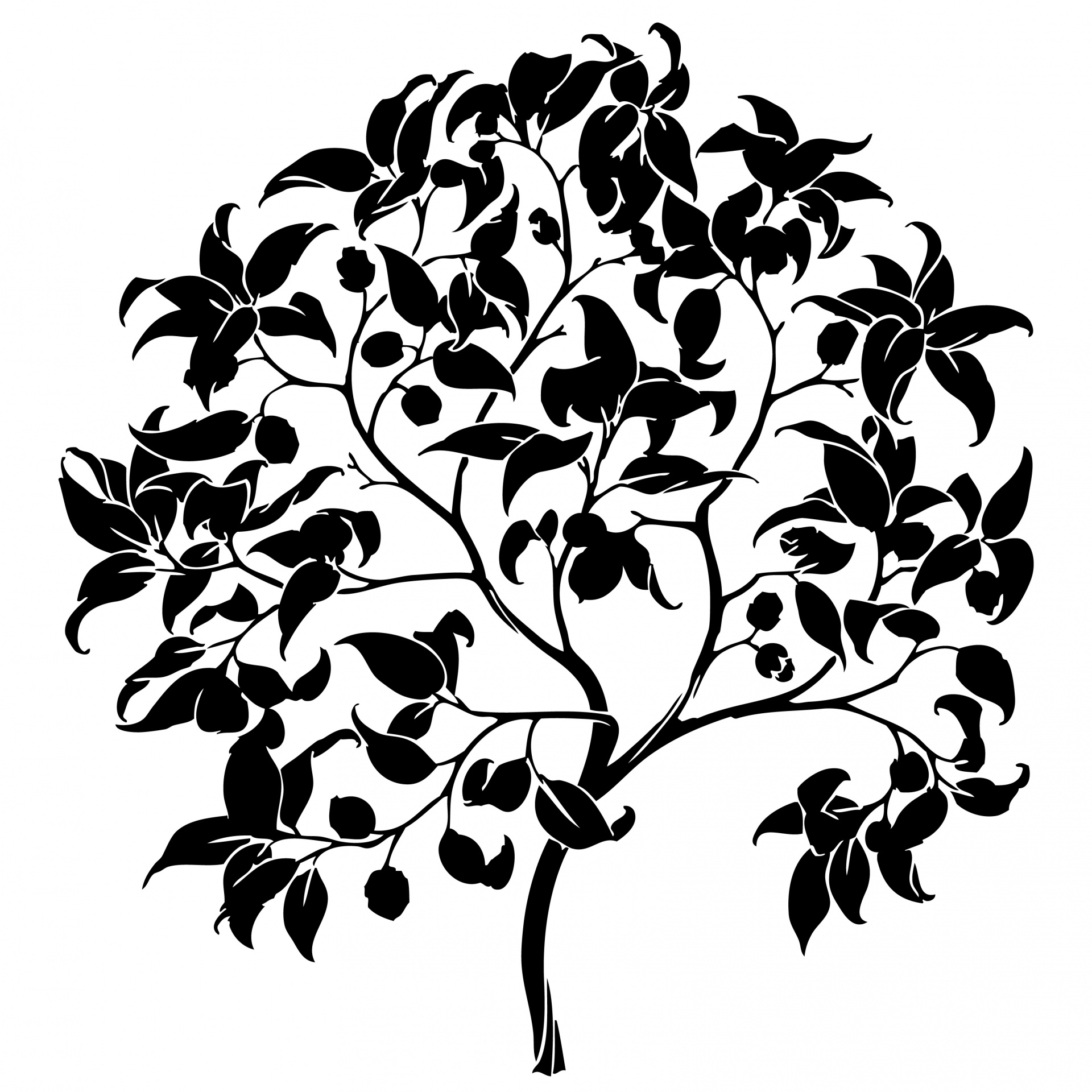 1920x1920 Tree Silhouette Clipart Free Stock Photo