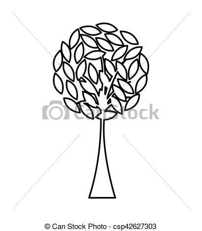 411x470 Tree Plant Silhouette Isolated Icon Vector Illustration Vector