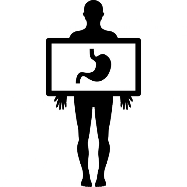 626x626 Human Body With X Ray Plate Focusing On Stomach Icons Free Download