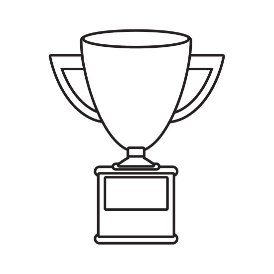 550x550 Silhouette Trophy Cup With Plate
