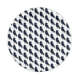 324x324 Black And White Bird Silhouette Plates Zazzle.co.uk