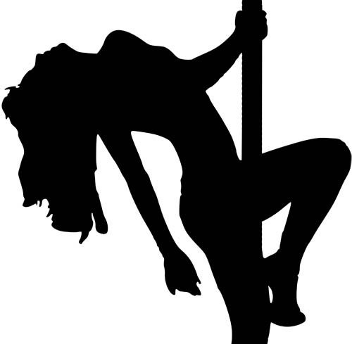 500x489 Pole Dancer Silhouette