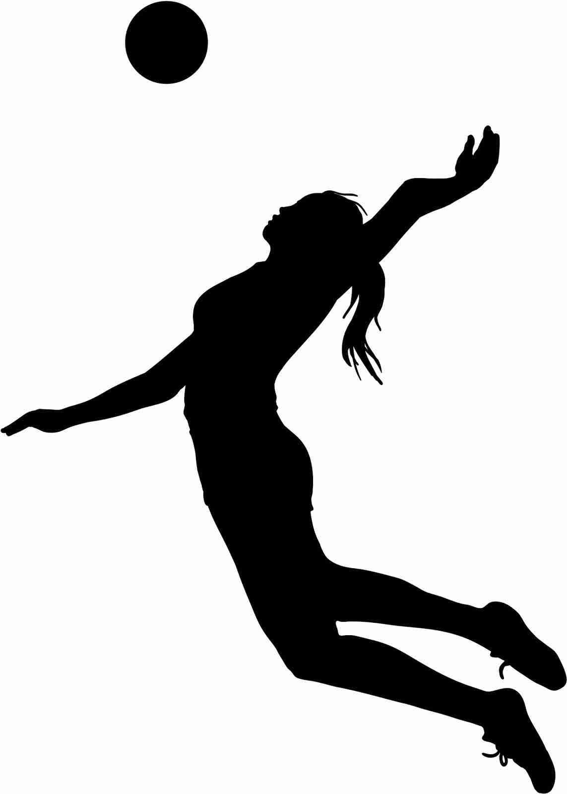 1143x1600 Top Volleyball Player Silhouette Clipart Library Throughout