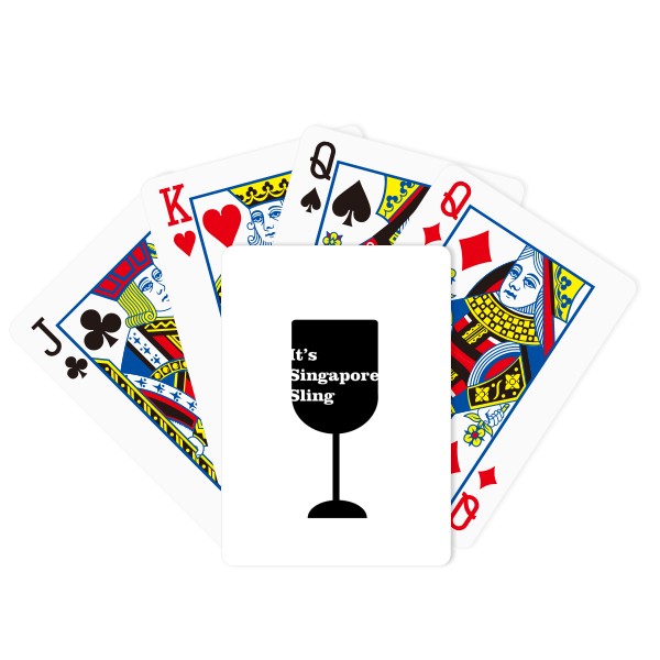 600x600 Silhouette Of Singapore Sling Cocktail Poker Playing Cards