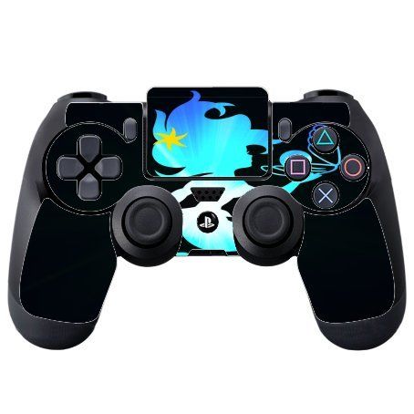 454x454 The Little Mermaid Holding Pearl Blue Silhouette Design Print