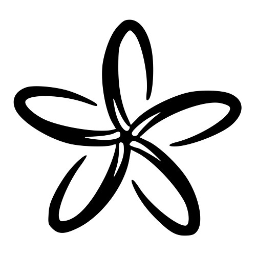 500x500 Delicate Plumeria Flower Die Cut Decal Car Window Wall Bumper