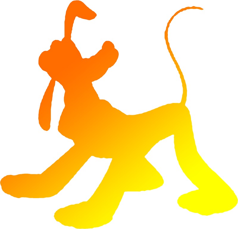 800x770 Pluto Ombre Silhouette Stickers By Ijsw Redbubble